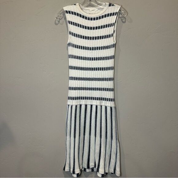Billy Reid | S | woven striped sleeveless sweater dress midi dress - Picture 2 of 7